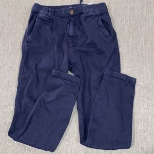 Zara navy casual pants boys size 8 drawstring pockets